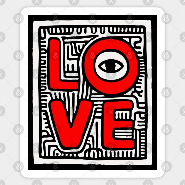 LOVE - Bold Pop Art Graphic Sticker by TuncGK